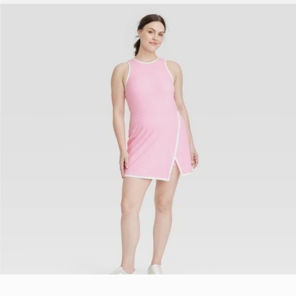 All In Motion NWOT Pink High Neck Active Dress W/Built in Shorts Size XXL